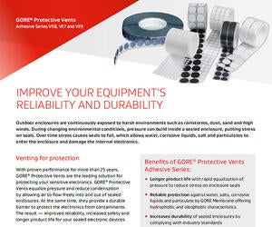 Elementos de ventilación GORE® Protective Vents - Gama de productos de ventilación adhesivos – Especificaciones técnicas & Instrucciones de instalación